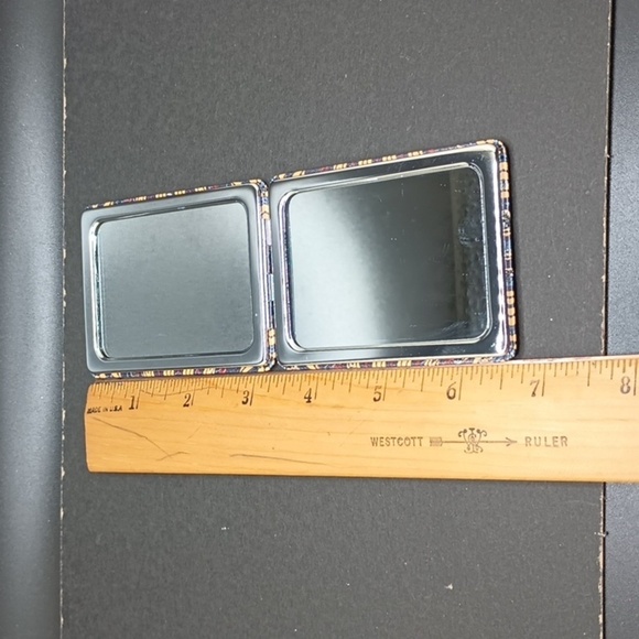 Compact EVIL Eye of protection mirror case mandala vegan leather - Picture 5 of 5